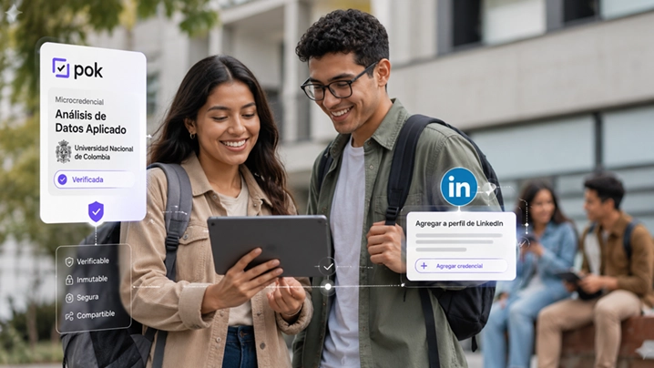 Cómo POK está transformando la empleabilidad estudiantil en LinkedIn con credenciales digitales verificadas en Latinoamérica